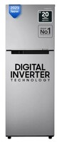 Samsung 236 L, 2 Star, Digital Inverter, Frost Free Double Door Refrigerator (RT28C3032GS/HL, Gray Silver, 2024 Model)
