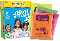 @109 Pidilite Rangeela Holi Ke Rang - 4 Fluorescent Non-Toxic Colours, Soft & Smooth on Skin, Washable, Easy to Remove, 240g, Pack of 1