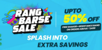Fast&Up: Rang Barse Sale: Upto 50% off | Free Shaker + Resistance Band on Orders above Rs.2499