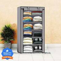 Flipkart Perfect Homes Studio Carbon Steel Collapsible Wardrobe  (Finish Color - GREY, Pre-assembled)