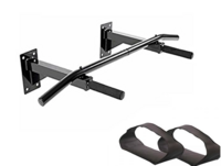 Protoner Wall Mounting Pull Up Chin up Bar with Ab Straps fitness accessory for home gym