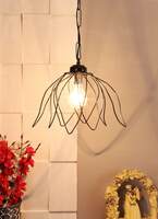 tu casa Ntu-281 Black Metal Hanging Light by tu casa Holder type-b-22 (Bulb not Included)