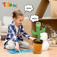 Toypoint Dancing Cactus Talking Toy, Musical Puppet, Wriggle & Singing Recording Toy Repeat What You Say,Voice Repeat Speaking Toy,Talking Toys for Kids, Girls, Boys