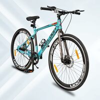 SHELDON C7.0 26T Single Speed Men's Hybrid Bike 18" Frame, Disc Brakes, Blue, Ideal for 13+ Years