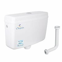 Cliquin CS-106 Premium Flushing Cistern Complete Set Center Top Push Button Single Flush Tank (White 10 L)