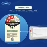 CARRIER AI Flexicool Convertible 6-in-1 Cooling 2 Ton 3 Star Split Inverter Dual Filtration with HD & Auto Cleanser AC with PM 2.5 Filter - White  (24K ESTER NEO EXi Inverter R32 Split AC (CAI24ES3R32F0), Copper Conden