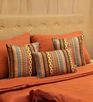 Multicolor Polyester Geometric 16x16 inches Cushion Covers (Pack of 3), By Khaabka