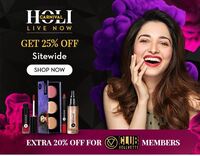 Sugarcosmetics Holi Sale - Get 25% Off Sitewide & Extra 20% Off For Club Members