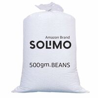 Amazon Brand - Solimo Beans Refill Pack Fillers for Bean Bag 500 Grams - White