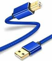 rts Nylon Braided Gold Plated 2 Meter USB Printer Cable 