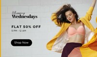 Zivame Flash Sale [5PM - 12 AM] - Flat 50% OFF on Innerwears
