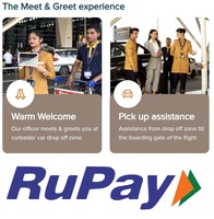 RuPay Credit Card  Meet & Greet Services Offer At Delhi Hyderabad Airport - Flat 8% By Using Rupay Credit Card