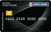 Flat 1% Cashback on All Credit Card Bill pay using HDFC Platinum Debit card upto 750 monthly