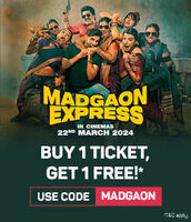 BookMyShow Madgaon Express Movie BOGO Offer (Only for Show dated 22nd March)