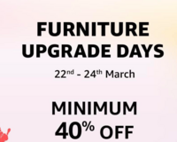 Amazon Furniture Upgrade Days upto 40% Off + 10% Bank offer (22-24 mar)