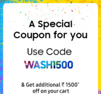 Samsung Holi Special - Get Additional Rs.1500 Off on Cart on Washing Machines