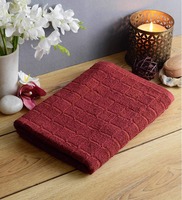 Maroon Solid 280 GSM Cotton Bath Towel