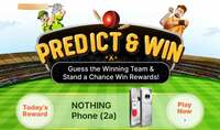 Flipkart Predict and Win | Guess the winning team and win Products at Re.1 daily