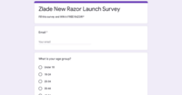 Zlade FREE Razor : Fill Survey & Win a Free Razor!