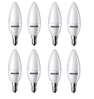 Philips 4-Watt 400-lumen Frosted Candle E14 Base (Warm White, Pack of 8) 