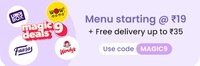 Magicpin : Get 87% off upto 100Rs. + 35Rs. Off on delivery Using code - MAGIC9 (valid 2 times per user)