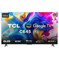TCL C645 109 cm (43 inch) QLED 4K Ultra HD Google TV with Dolby Audio (2023 model)