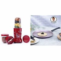 Wonderchef Nutri-blend Mixer, Grinder & Blender | Red & Wonderchef Valencia Dosa Tawa Purple, 28 cm(Non-Stick Coating)