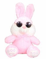 Tickles Soft Stuffed Plush Animal Rabbit Wearing Googles Toy for Kids Room (Color: Pink Size: 30 cm)