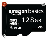  Amazon Basics 128 GB Micro SD Card with Adapter | Upto 120 MB/s | Class 10 | U1, C10, V10 Speed Classes 