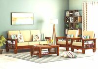 Zivanto Wooden Sofa Set for Living Room | Sofa 5 Seater