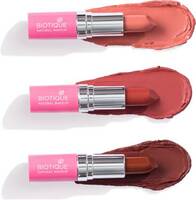 BIOTIQUE Creamy Matte Nude Lipstick Combo Gift Kit with Attractive Pouch (Set of 4) 