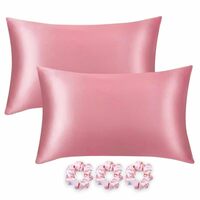 Upcoming Free Looot - GLUN Silk Pillow Covers ( Pack of 2) with 3 Pieces Scrunchies for Women Hair @ 12 AM