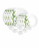 Cello Dazzle Set of 19 Microwave and Dishwasher Safe Bamboo Grove Opalware Dinner Set