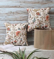 Multicolor Cotton Floral 16x16 inches Cushion Covers (Pack of 2), By MFD Home Furnishing