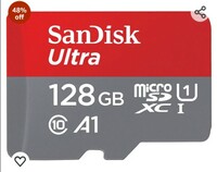 SanDisk Ultra 128GB microSDXC UHS-I, 140MB/s R, Memory Card, 10 Y Warranty, for Smartphones