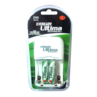Eveready 2100 Series Ultima Camera Battery Charger Combo (4-Ports, High Performance)
