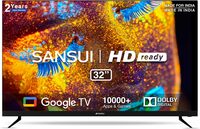 SANSUI 80 cm (32 inches) HD Ready Smart A+ LED Google TV JSWY32GSHD (Black)