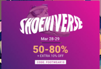 Myntra Shoeniverse 50% - 80% off + Extra Off Using Coupon Code (28th - 29th March)