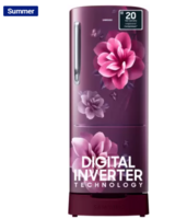 SAMSUNG 183 L Direct Cool Single Door 4 Star Refrigerator with Base Drawer with Digital Inverter