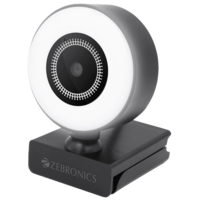 ZEBRONICS USB Web Cam (16 LED Ring Light, ZEB-Ultimate Star, Black)