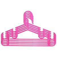 Kuber Industries Baby Clothes Hanger|Heavy-Duty Plastic Baby Hanger|Hangers For Wardrobe, Closet|Pack of 5 (Pink)