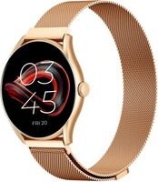 beatXP Vega 1.43'' Super Retina AMOLED Display, 1000 Nits, BT Calling with Metal Body Smartwatch  (Regal Gold Strap, Free Size)