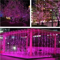  Lexton 40 Feet Long 40 LED Power Pixel Serial String/Fairy Light | Plug Sourced | Suitable for Home & Outdoor Decoration, Diwali, Christmas, Ramadan, Wedding, Party, Festival (Pack of 1, Pink) 