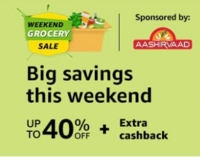  Weekend Grocery Sale -  Upto 40% off + Extra Cashback 