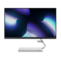 Lenovo Q24i-20 60.45 cm (23.8 inch) Full HD IPS Panel LCD 3-Side Near Edgeless Bezel Height Adjustable Monitor with AMD FreeSync Premium Technology