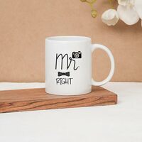 Clay Craft CC MM1 Swiss REZ35 Microwave Safe Coffee Mug for Gift to Couples Wife Husband Boyfriend Girfriend Brother 350 ml, Mr Right