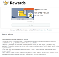 Amazon credit card bill offer win upto 10 cashback 