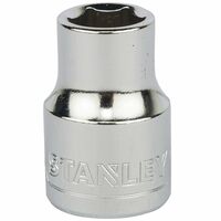 STANLEY STMT72917-8B 3/8-inch 9mm Chrome Vanadium Steel 6 Point Standard Socket (Silver) 