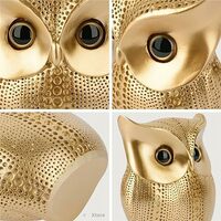 Xtore® Modern Classy Lucky Owl Resin Art Figure Showpiece (Golden), 1 Piece