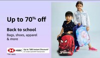 Amazon Back To School Upto 70% Off on Bags Shoes Apparels & More + Bank offers
